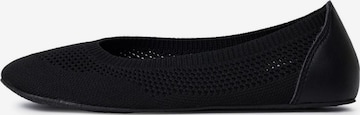 Ahinsa shoes Balerina 'Strick Softy Comfort' - fekete: elől