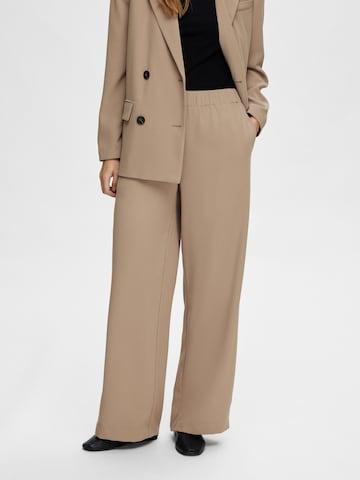 SELECTED FEMME Loosefit Broek 'Tinni' in Beige: voorkant