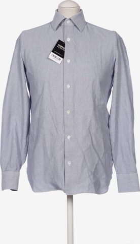 LUIGI BORRELLI NAPOLI Button Up Shirt in S in Blue: front