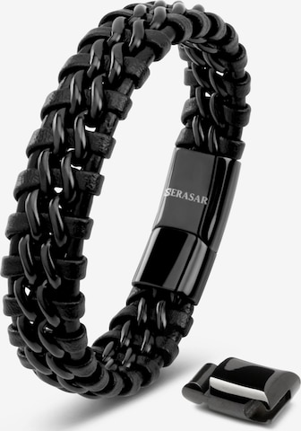 SERASAR Armbånd 'Steel' i sort: forside