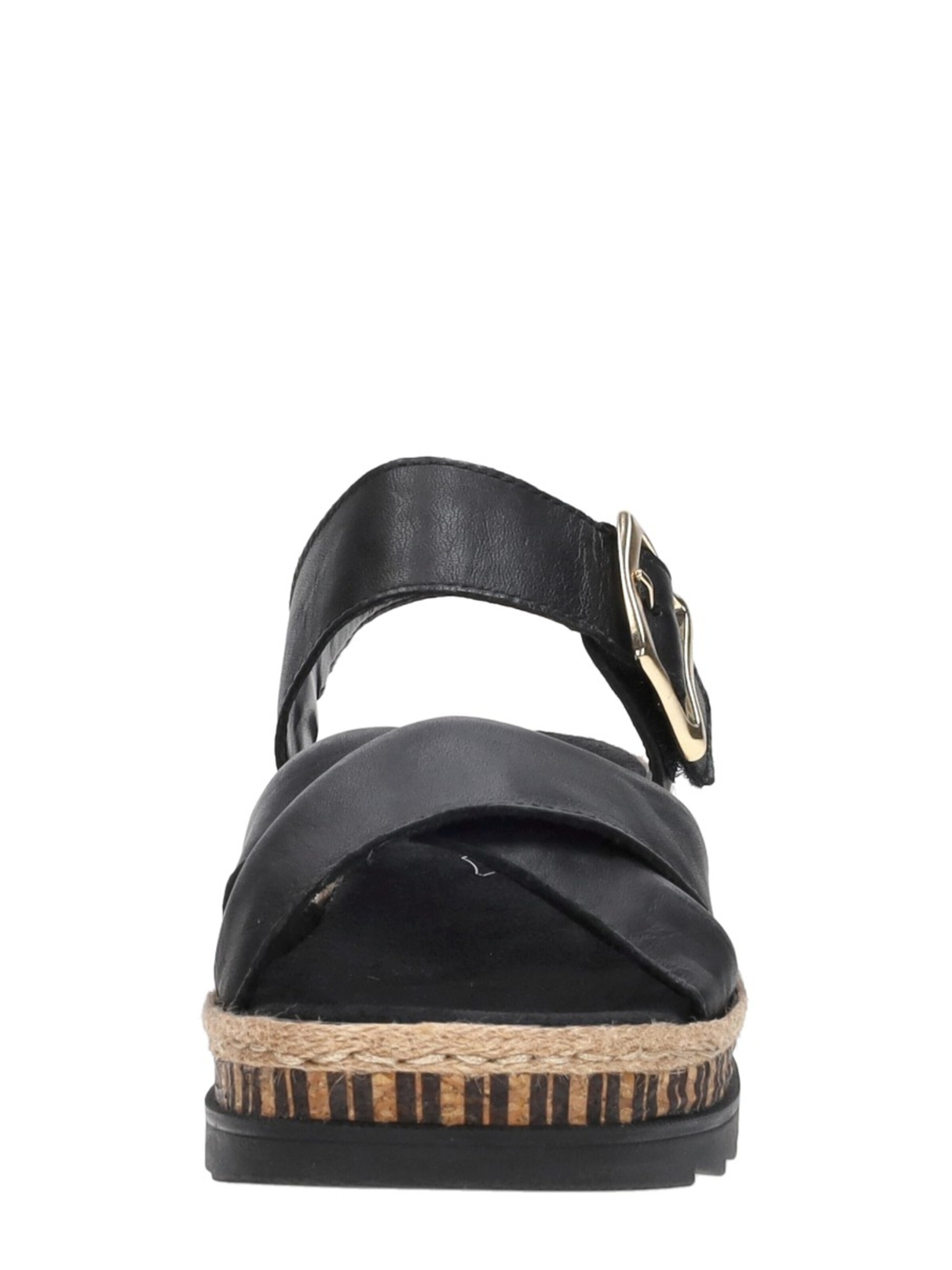 Rieker Sandal 'Sandalen Plat' in Black