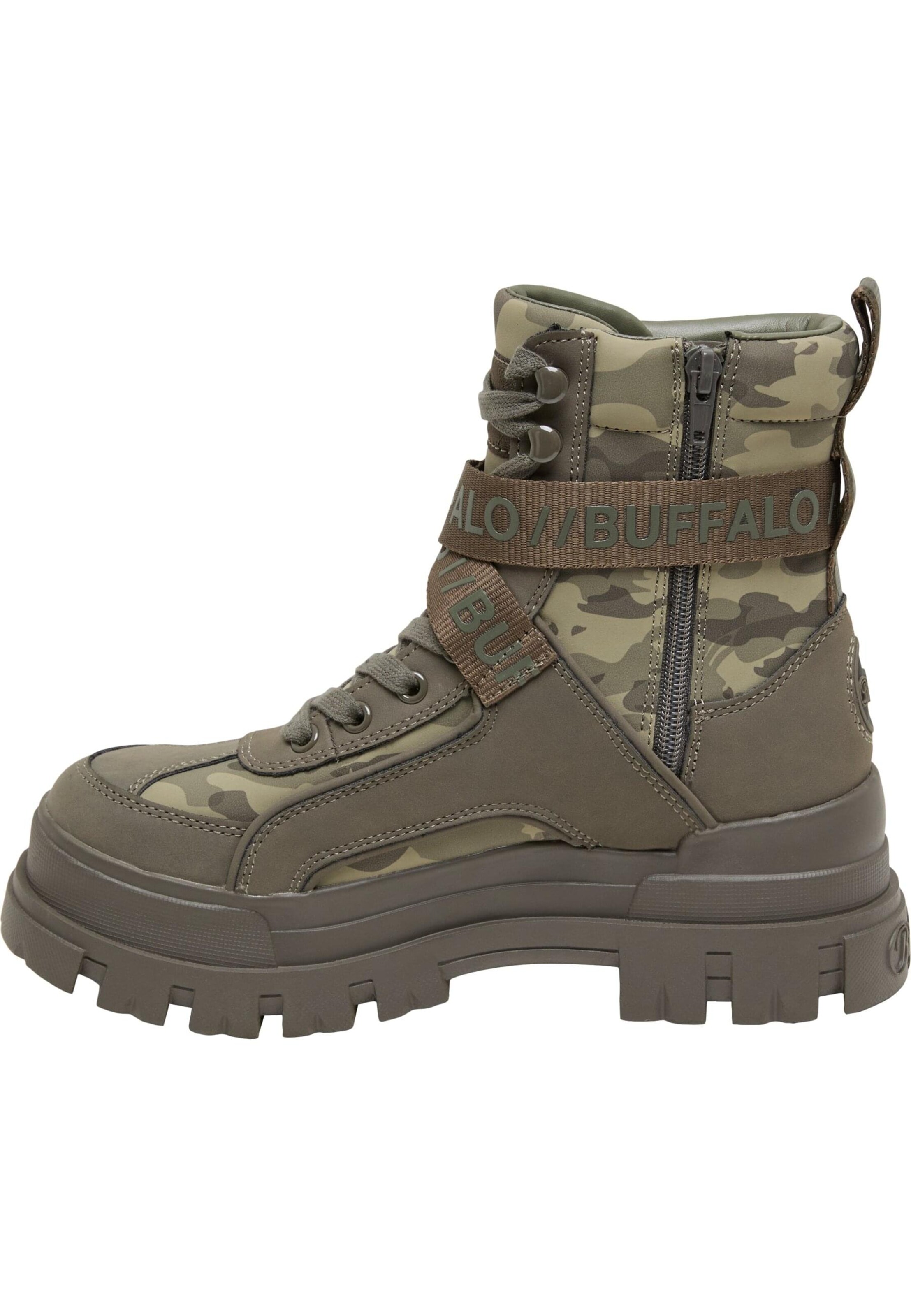 Stivaletto stringato 'Aspha' di BUFFALO in verde