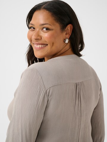 KAFFE CURVE Blouse 'KC Ami' in Grijs