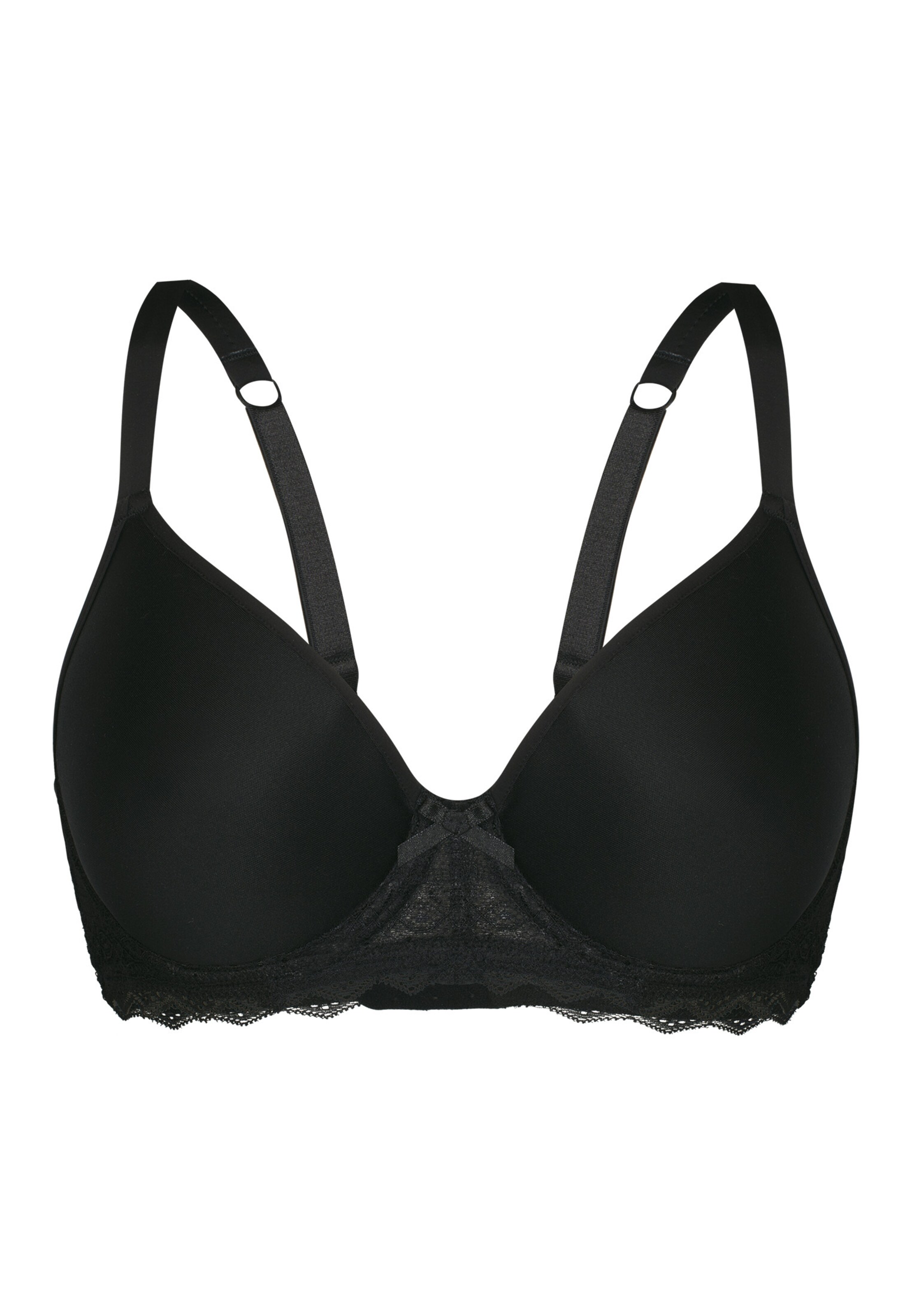 sassa T-shirt Bra in Black: front