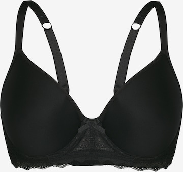 sassa T-shirt Bra in Black: front