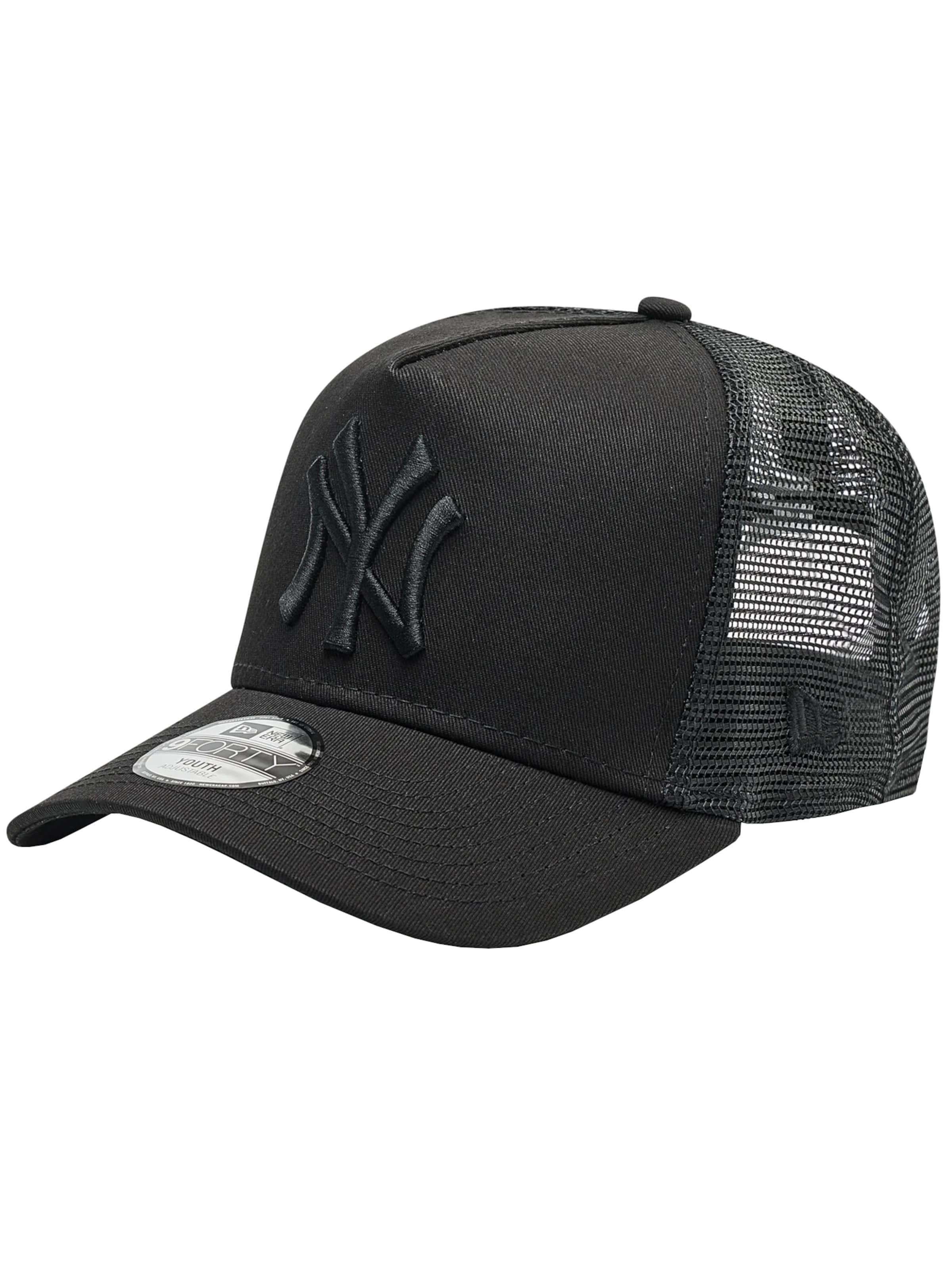 NEW ERA Hut 'New Era 9FORTY Aframe Trucker New York Yankees Kids Cap'‌‌‌‌ in Schwarz: Vorderseite