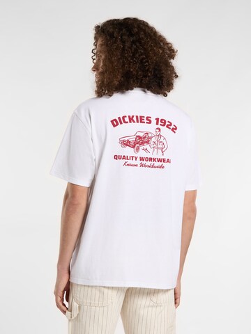 balts DICKIES T-Krekls 'Mechanic': no priekšpuses