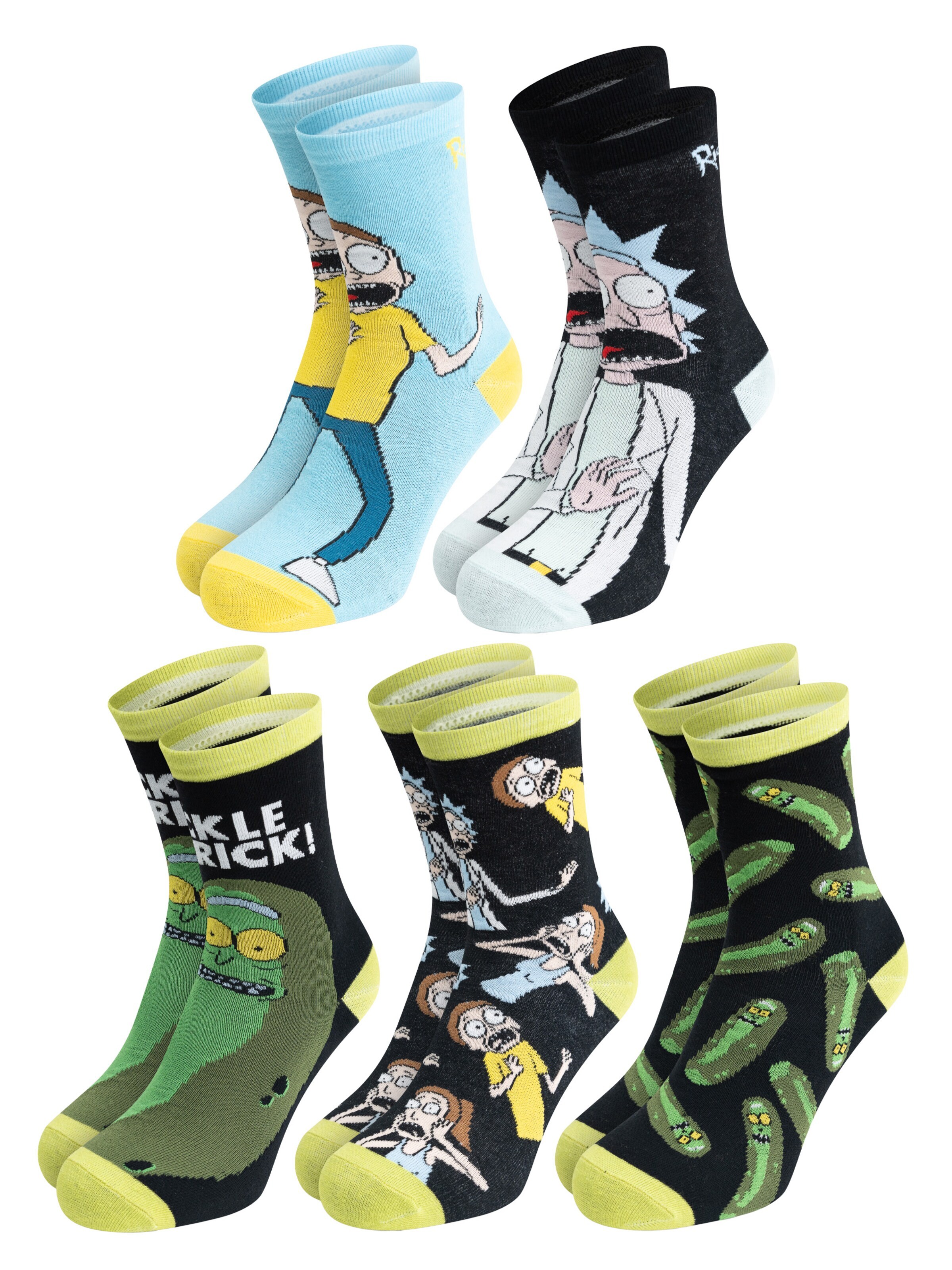 Rick And Morty Socken‌‌‌‌‌‌‌‌‌ in Mischfarben: Vorderseite