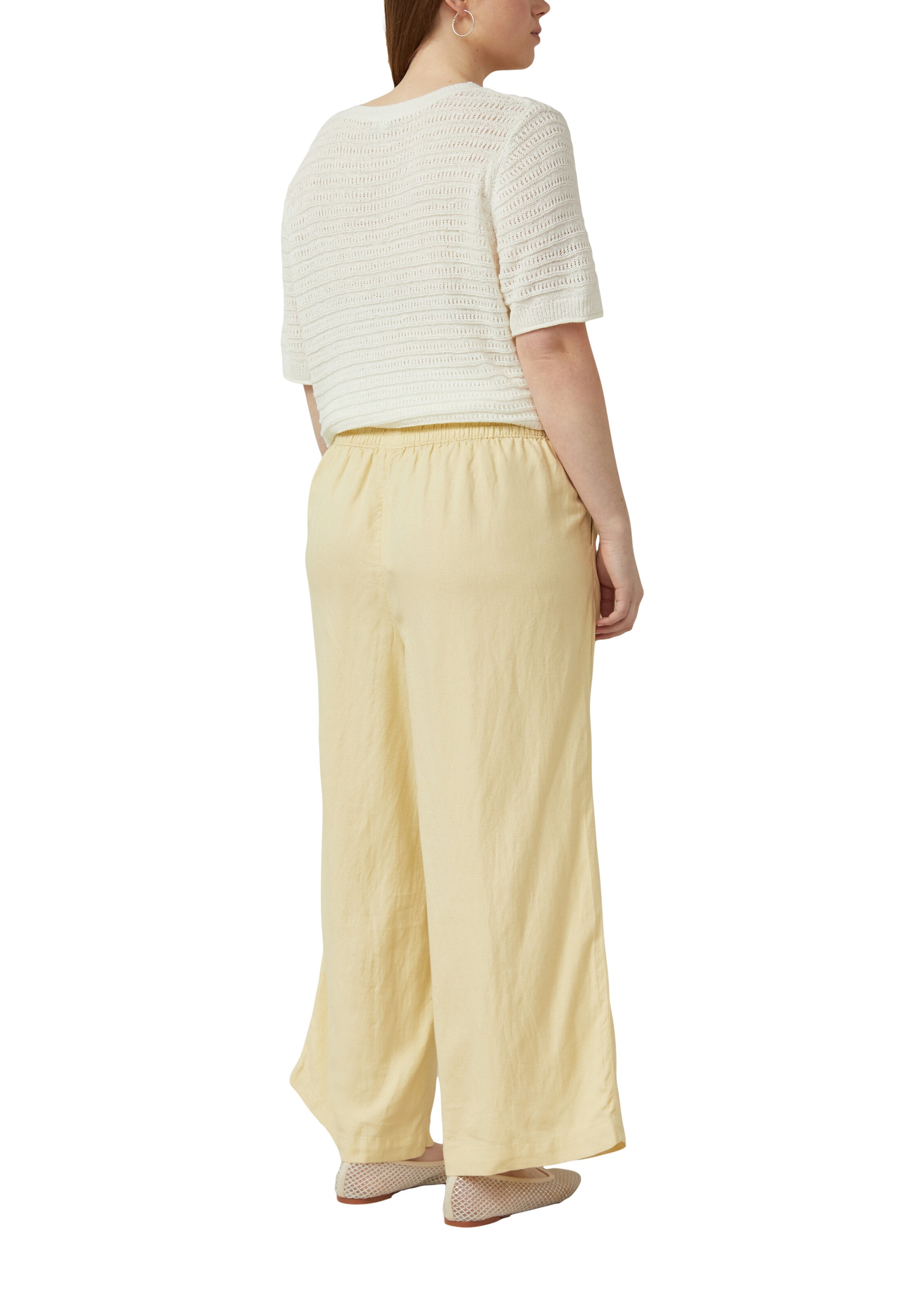 Wide Leg Pantalon QS en jaune