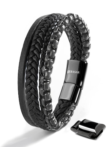 SERASAR Armband 'Hero' in Zwart: voorkant