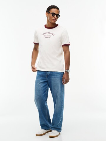 TOMMY HILFIGER Shirt 'Ringer' in White
