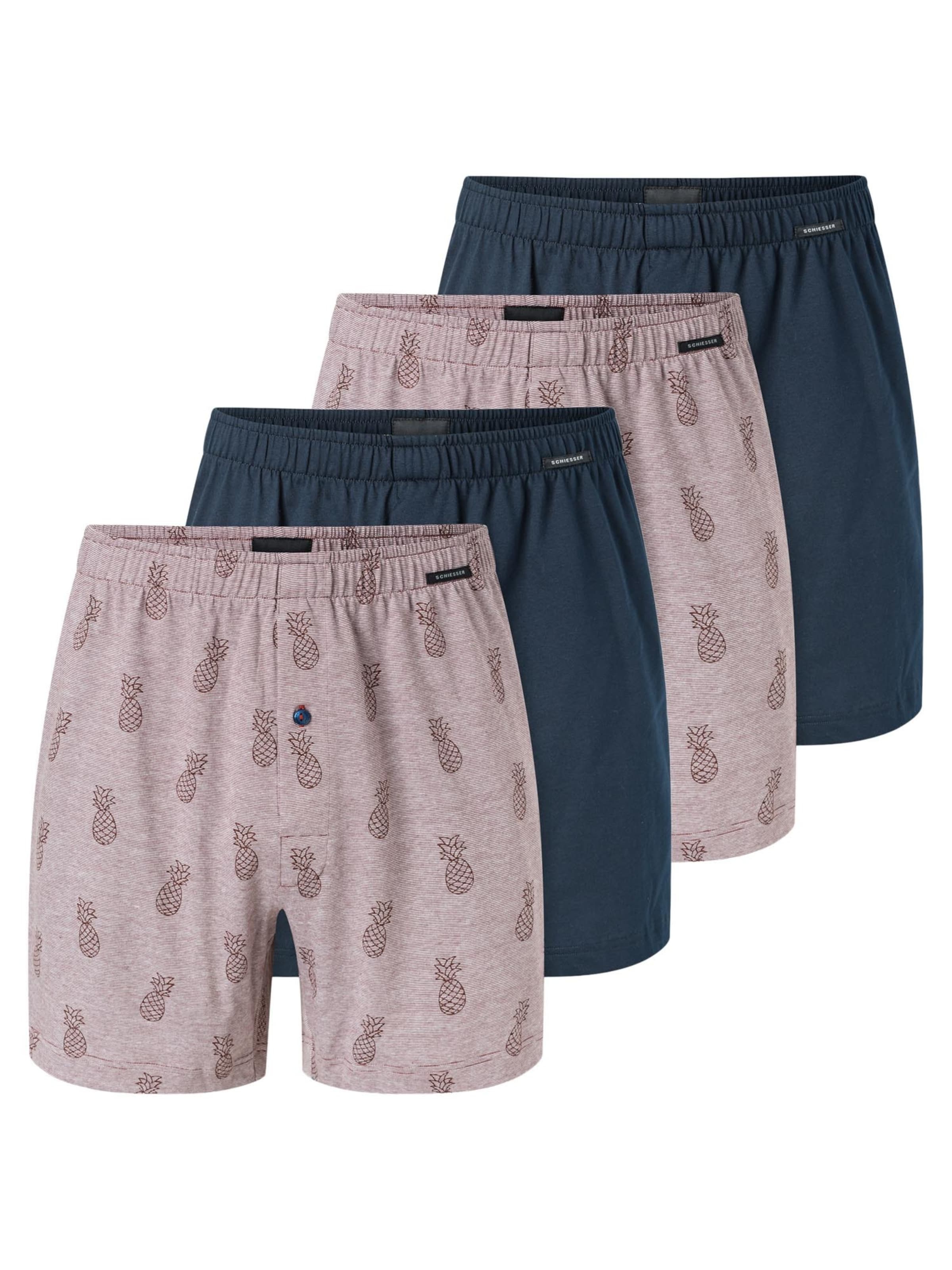SCHIESSER Boxershorts 'Singel-Jersey' in Rood: voorkant