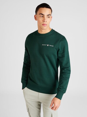 Sweat-shirt GANT en vert : devant