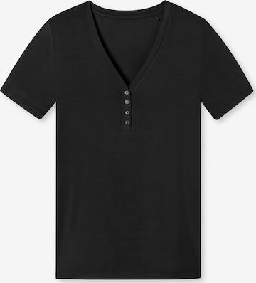 SCHIESSER Pajama Shirt ' Mix+Relax ' in Black: front