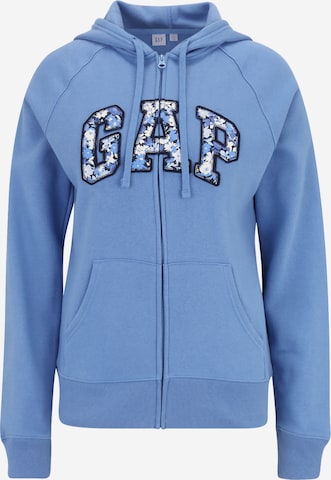 Gap Tall Zip-Up Hoodie 'HERITAGE' in Blue: front