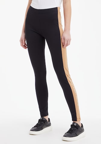 Calvin Klein Jeans Skinny Leggings in Black: front