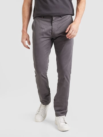 BOSS Slim fit Chino trousers in Grey: front