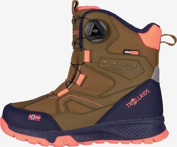 TROLLKIDS Snow Boots in Green: front