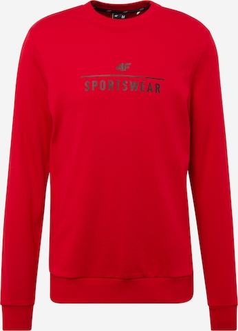 4F - Sweatshirt de desporto em vermelho: frente