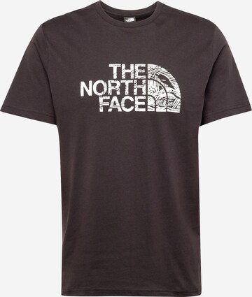 THE NORTH FACE Μπλουζάκι 'WOODCUT DOME' σε μαύρο: μπροστά