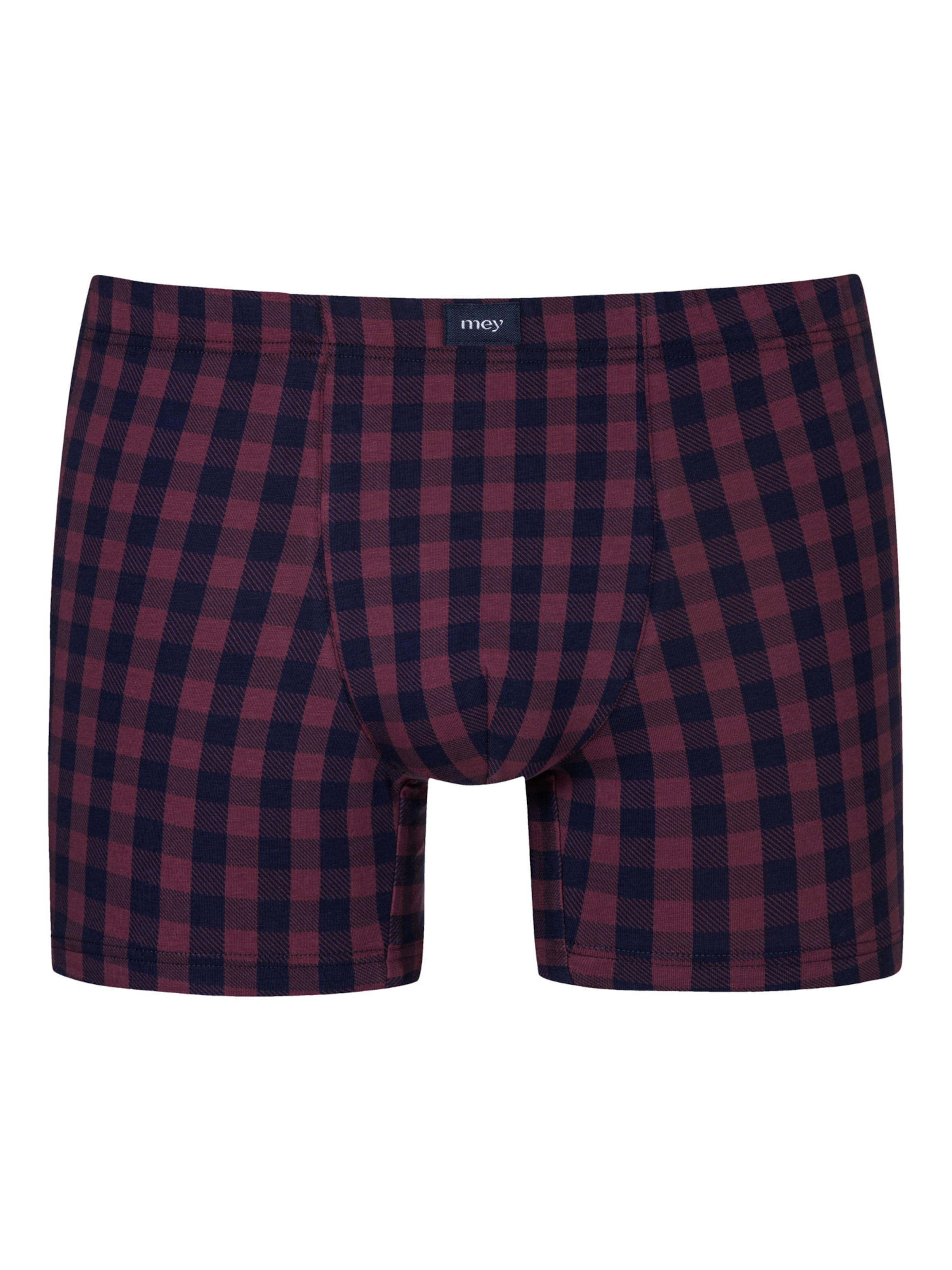 Mey Boxer shorts ' Serie Lumber Grid ' in S in Dark blue / Wine red, Item view