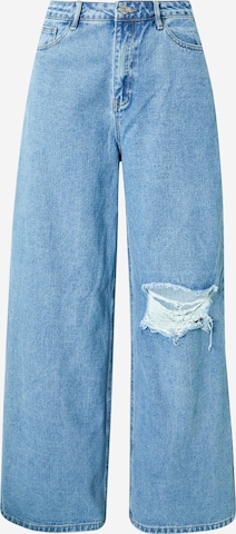 Missguided Wide leg Jeans in Blauw: voorkant