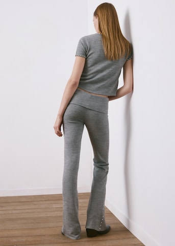 MANGO Flared Pants 'Studis' in Grey