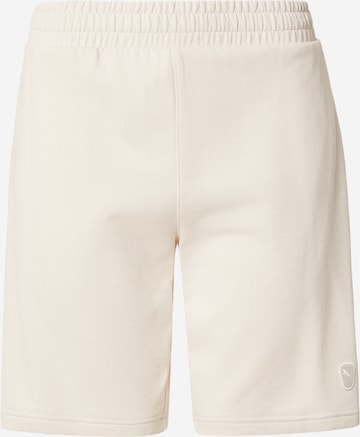 PUMAregular Hlače 'Essentials Elevated' - bijela boja: prednji dio