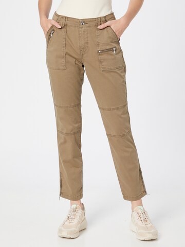 Coupe slim Pantalon MAC en marron : devant
