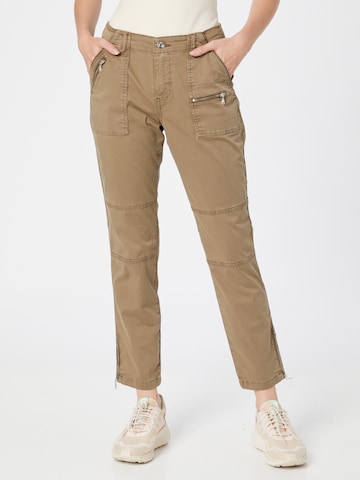 Coupe slim Pantalon MAC en marron : devant