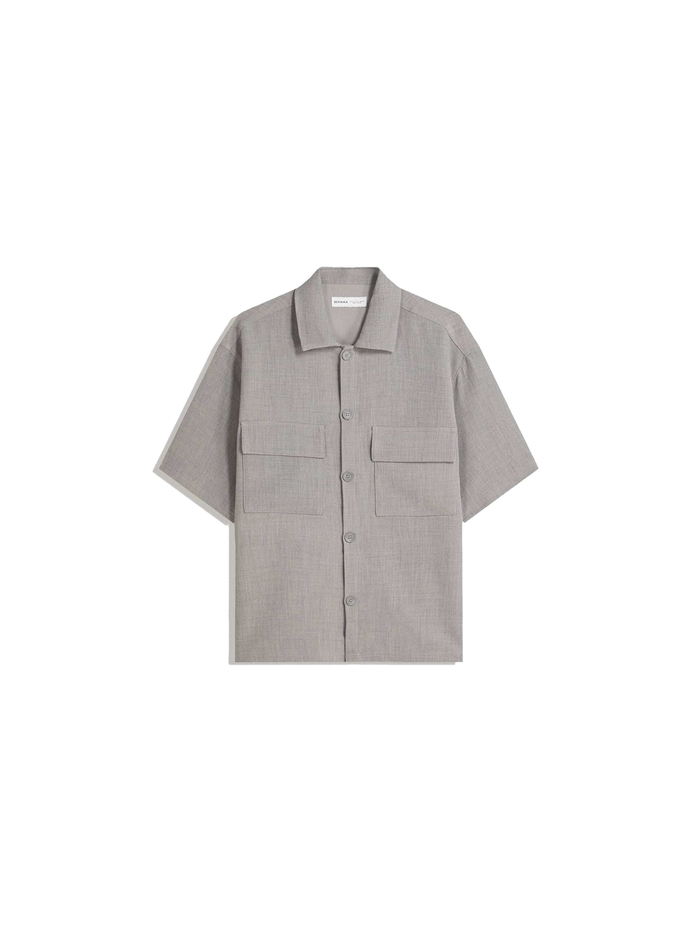 Bershka Chemise en gris, Vue avec produit