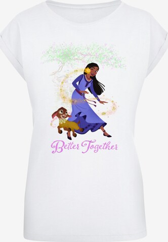 Maglietta 'Ladies Wish - Better Together' di ABSOLUTE CULT in bianco: frontale