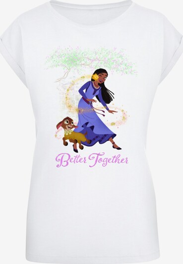 ABSOLUTE CULT T-shirt 'Ladies Wish - Better Together' en bleu roi / marron / violet / blanc, Vue avec produit