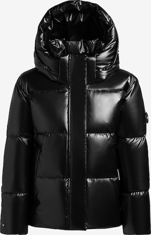 khujo Winterjas 'Devina3 Shiny' in Zwart: voorkant