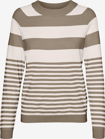 VERO MODA Sweater 'HAPPINESS' in Beige: front