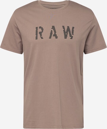 T-Shirt G-Star RAW en marron : devant