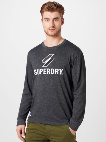 Superdry Тениска в сиво: отпред