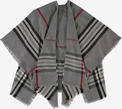 FRAAS Cape in hellgrau / rot / schwarz / offwhite, Produktansicht