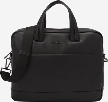 Sac d’ordinateur portable Calvin Klein en noir : devant