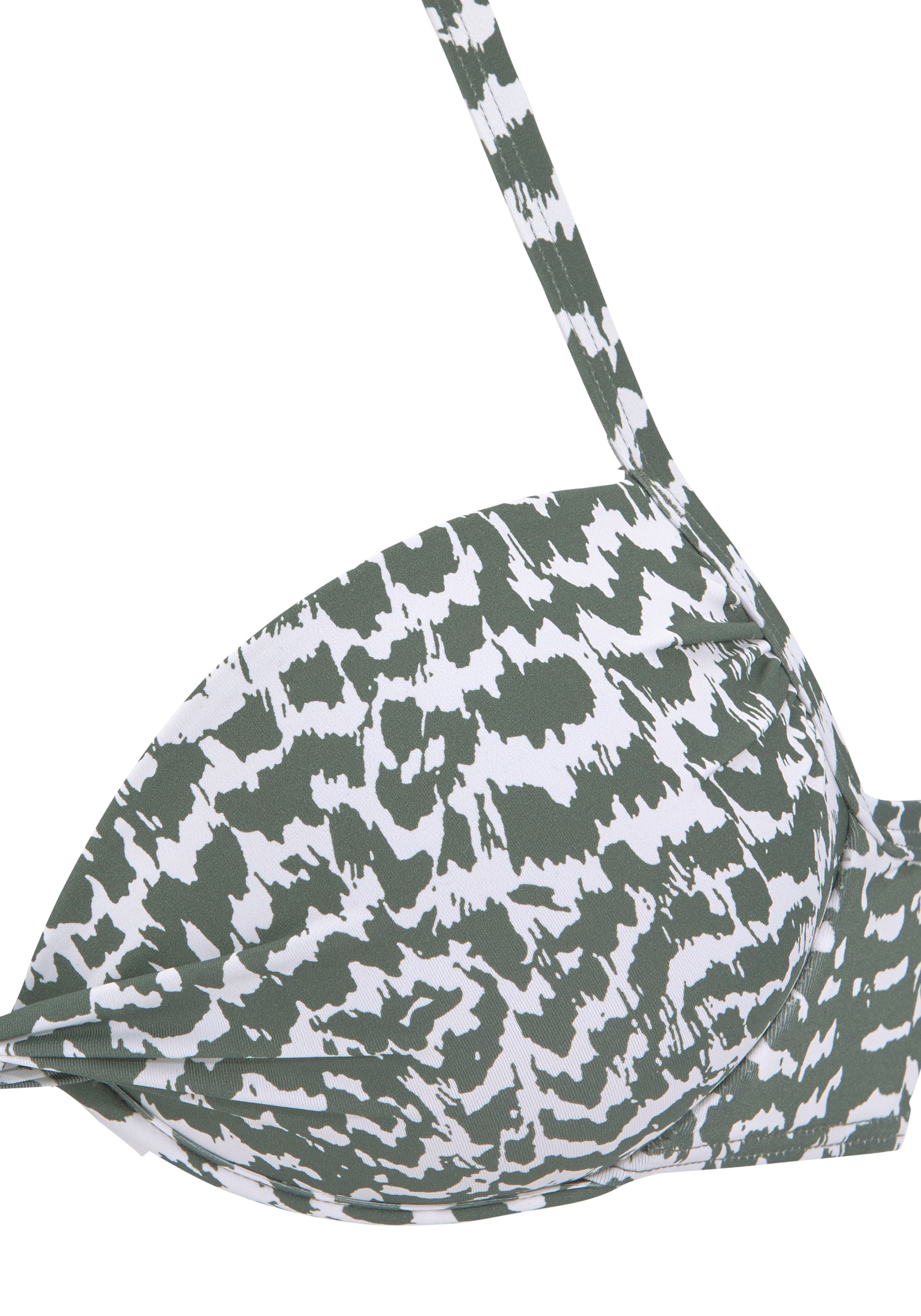 LASCANA Пуш-ап Верх бикини в Зеленый