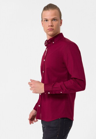 Felix Hardy Slim fit Overhemd in Rood