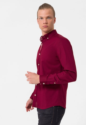 Felix Hardy Slim fit Button Up Shirt in Red
