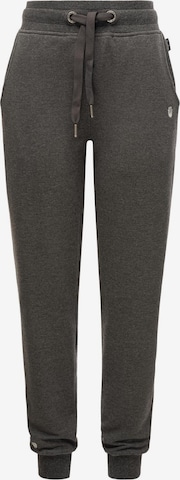 NAVAHOO Tapered Broek in Grijs: voorkant