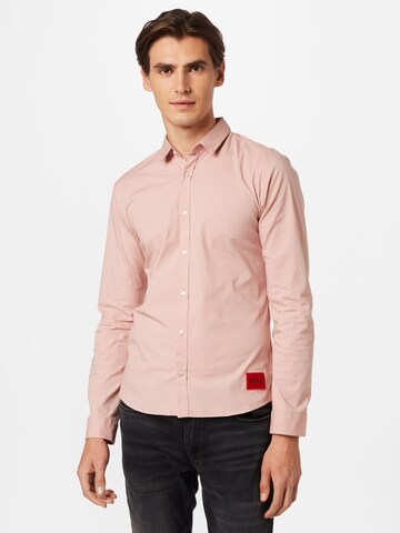 HUGO Slim Fit Hemd 'Ero3' in Pink: predná strana