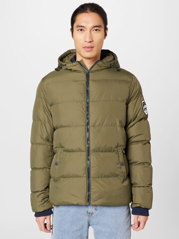 INDICODE JEANS Winter Jacket 'Hoover' in Green: front