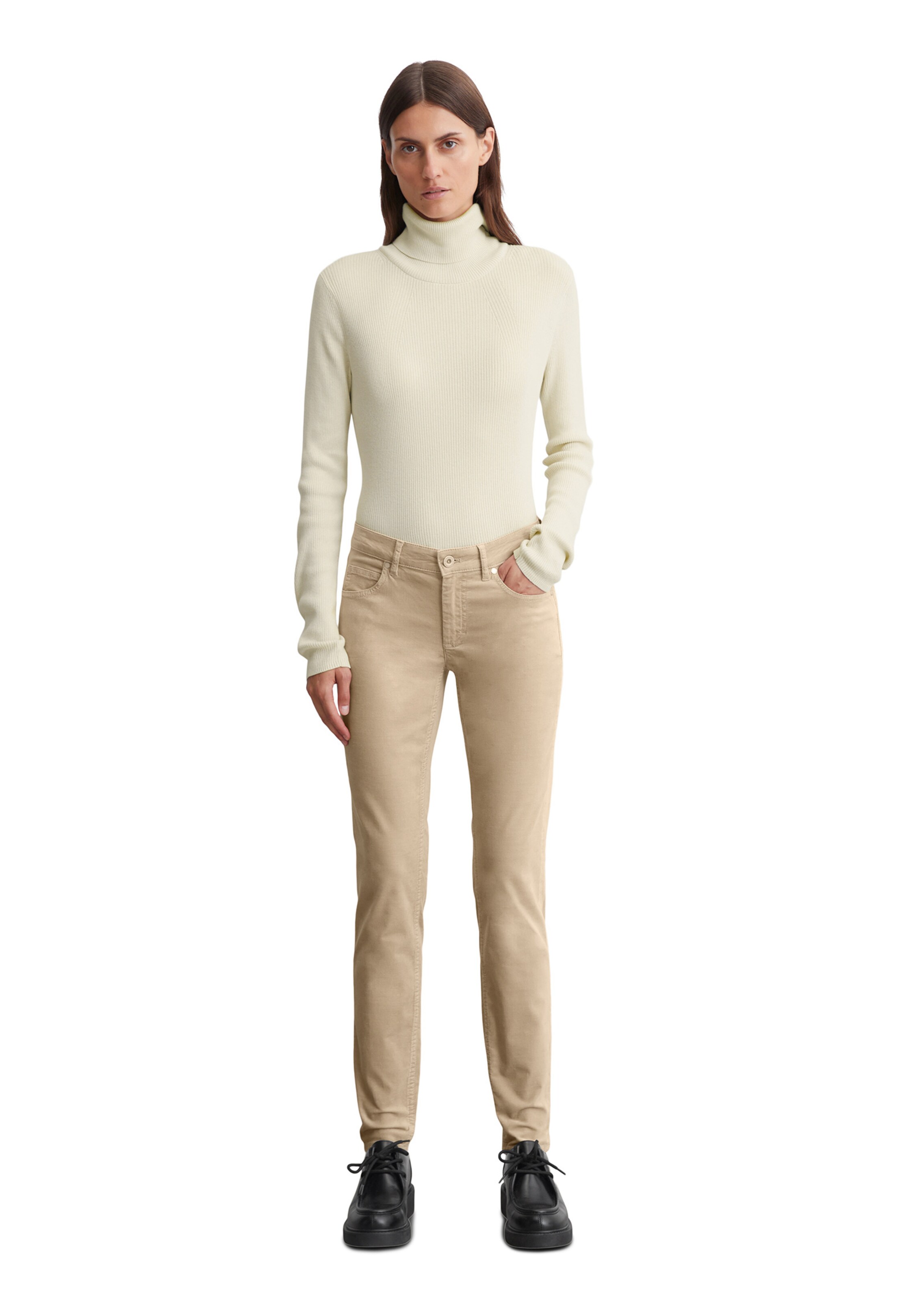 Marc O'Polo - Slimfit Calças 'Lulea' em bege