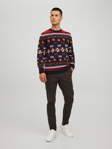 mėlyna JACK & JONES Megztinis 'Hoho'