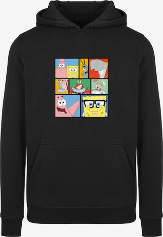 Sweat-shirt 'Spongebob Squarepants Collage' F4NT4STIC en noir : devant