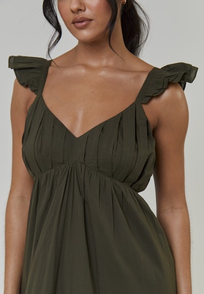 South Beach Robe en kaki, Vue avec produit