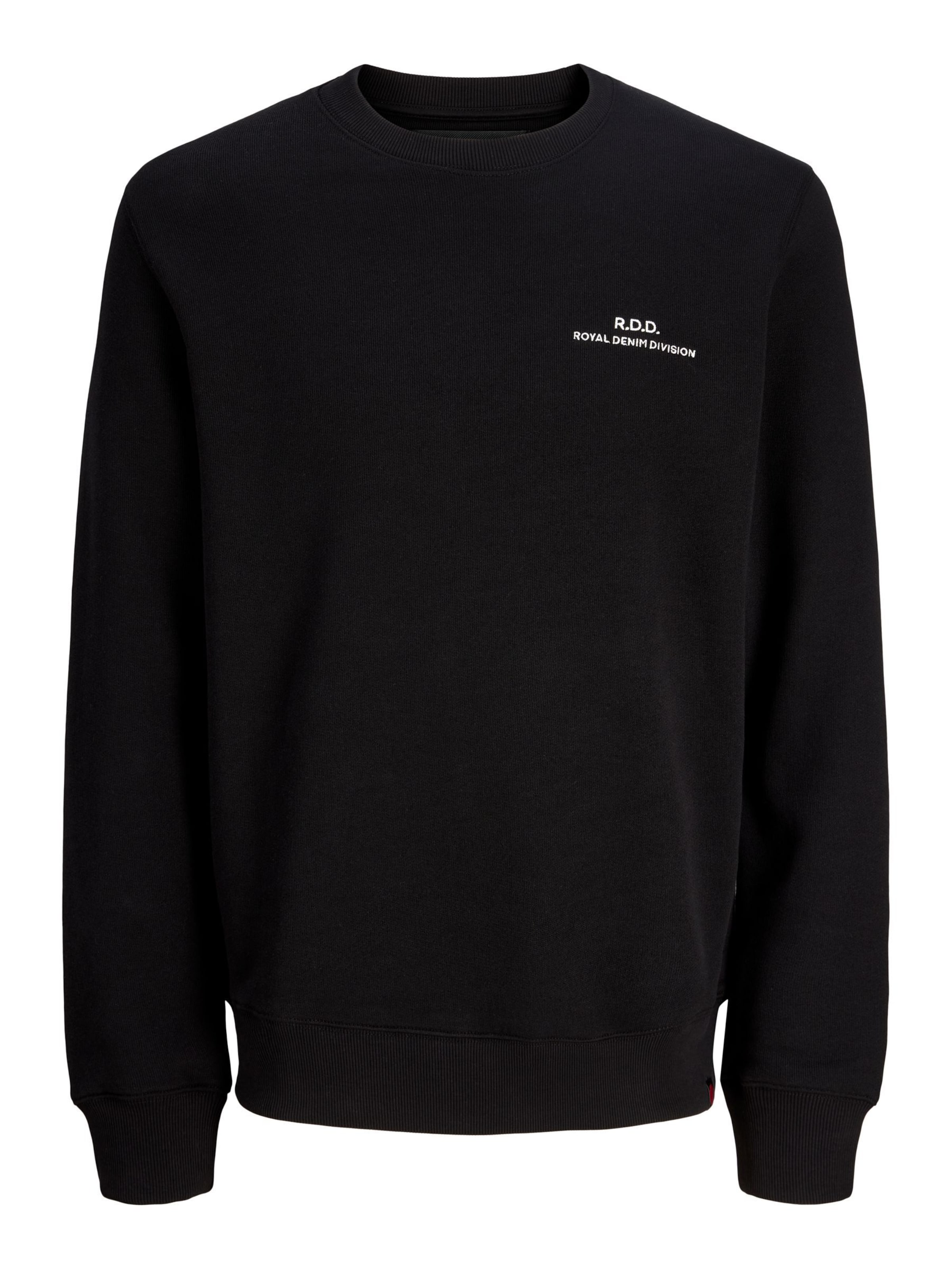 R.D.D. ROYAL DENIM DIVISION Sweatshirt in Schwarz: Vorderseite